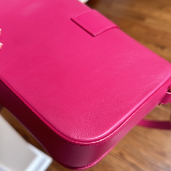 Saint Laurent Classic Y Hot Pink Leather Crossbody Bag - Picture 14 of 15